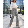 image:imageCicy Bell Womens Wide Leg Jeans High Waisted Straight Leg Denim PantsWhite Leopard Print