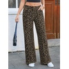 image:imageCicy Bell Womens Wide Leg Jeans High Waisted Stretchy Baggy Denim PantsApricot Leopard Print