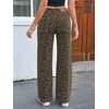 image:imageCicy Bell Womens Wide Leg Jeans High Waisted Stretchy Baggy Denim PantsApricot Leopard Print