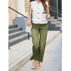 image:imageCicy Bell Womens Wide Leg Jeans High Waisted Stretchy Baggy Denim PantsArmy Green