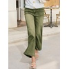 image:imageCicy Bell Womens Wide Leg Jeans High Waisted Stretchy Baggy Denim PantsArmy Green
