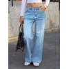 image:imageCicy Bell Womens Wide Leg Jeans High Waisted Stretchy Baggy Denim PantsBaby Blue