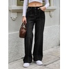 image:imageCicy Bell Womens Wide Leg Jeans High Waisted Stretchy Baggy Denim PantsBlack