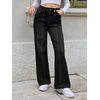 image:imageCicy Bell Womens Wide Leg Jeans High Waisted Stretchy Baggy Denim PantsBlack