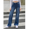 image:imageCicy Bell Womens Wide Leg Jeans High Waisted Stretchy Baggy Denim PantsBlue
