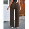 image:imageCicy Bell Womens Wide Leg Jeans High Waisted Stretchy Baggy Denim PantsBrown Leopard Print