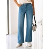 image:imageCicy Bell Womens Wide Leg Jeans High Waisted Stretchy Baggy Denim PantsDark Blue