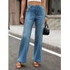 image:imageCicy Bell Womens Wide Leg Jeans High Waisted Stretchy Baggy Denim PantsJean Blue