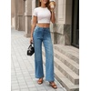 image:imageCicy Bell Womens Wide Leg Jeans High Waisted Stretchy Baggy Denim PantsJean Blue