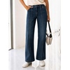 image:imageCicy Bell Womens Wide Leg Jeans High Waisted Stretchy Baggy Denim PantsNavy Blue