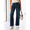 image:imageCicy Bell Womens Wide Leg Jeans High Waisted Stretchy Baggy Denim PantsNavy Blue