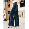 image:imageCicy Bell Womens Wide Leg Jeans High Waisted Stretchy Baggy Denim PantsNavy Blue