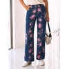 image:imageCicy Bell Womens Wide Leg Jeans High Waisted Stretchy Baggy Denim PantsRedblue
