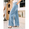 image:imageCicy Bell Womens Wide Leg Jeans High Waisted Stretchy Baggy Denim PantsWash Blue