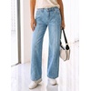 image:imageCicy Bell Womens Wide Leg Jeans High Waisted Stretchy Baggy Denim PantsWash Blue