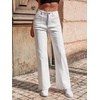 image:imageCicy Bell Womens Wide Leg Jeans High Waisted Stretchy Baggy Denim PantsWhite