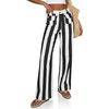 image:imageCicy Bell Womens Striped Wide Leg Jeans High Waist Denim PantsBlack