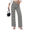 image:imageCicy Bell Womens Wide Leg Jeans High Waisted Straight Leg Denim PantsWhite Leopard Print