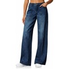 image:imageCicy Bell Womens Wide Leg Jeans High Waisted Stretchy Baggy Denim PantsNavy Blue
