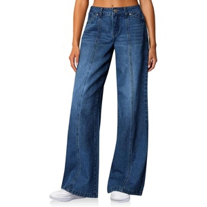 image:imageCicy Bell Womens Wide Leg Jeans High Waisted Stretchy Baggy Denim PantsBlue