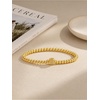 image:imageCicy Bell Beaded Bracelets for Women 18k Gold Plated Initial Letter BraceletGold B