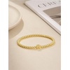 image:imageCicy Bell Beaded Bracelets for Women 18k Gold Plated Initial Letter BraceletGold K