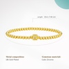 image:imageCicy Bell Beaded Bracelets for Women 18k Gold Plated Initial Letter BraceletGold K