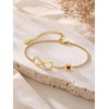 image:imageCicy Bell Birthstone Bracelet for Women 18K Gold Plated Jewelry Gift01JanGarnet Red