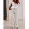 image:imageCicy Bell Womens Barrel Dress Pants High Waisted Wide Leg Work TrousersApricot