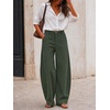 image:imageCicy Bell Womens Barrel Dress Pants High Waisted Wide Leg Work TrousersDeep Green