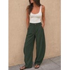 image:imageCicy Bell Womens Barrel Dress Pants High Waisted Wide Leg Work TrousersDeep Green