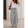 image:imageCicy Bell Womens Barrel Dress Pants High Waisted Wide Leg Work TrousersGrey