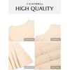 image:imageCicy Bell Womens Pleated Peplum Tank Tops Fitted Blouses Fall SweatersBeige