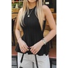 image:imageCicy Bell Womens Pleated Peplum Tank Tops Fitted Blouses Fall SweatersBlack