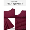 image:imageCicy Bell Womens Pleated Peplum Tank Tops Fitted Blouses Fall SweatersBurgundy