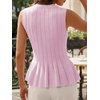 image:imageCicy Bell Womens Pleated Peplum Tank Tops Fitted Blouses Fall SweatersLight Purple