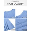 image:imageCicy Bell Womens Pleated Peplum Tank Tops Fitted Blouses Fall SweatersSky Blue