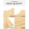 image:imageCicy Bell Womens Pleated Peplum Tank Tops Fitted Blouses Fall SweatersYellow