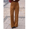 image:imageCicy Bell Womens Suede Pants High Waisted Straight Leg Fall Casual TrousersBrown