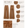 image:imageCicy Bell Womens Suede Pants High Waisted Straight Leg Fall Casual TrousersBrown