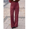 image:imageCicy Bell Womens Suede Pants High Waisted Straight Leg Fall Casual TrousersBurgundy