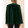 image:imageCicy Bell Womens Velvet Cape Blazer Split Long Sleeve Open Front JacketDark Green