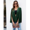 image:imageCicy Bell Womens Velvet Cape Blazer Split Long Sleeve Open Front JacketDark Green