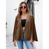 image:imageCicy Bell Womens Velvet Cape Blazer Split Long Sleeve Open Front JacketKhaki