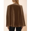 image:imageCicy Bell Womens Velvet Cape Blazer Split Long Sleeve Open Front JacketKhaki