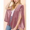 image:imageCicy Bell Womens Velvet Cape Blazer Split Long Sleeve Open Front JacketPink