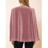 image:imageCicy Bell Womens Velvet Cape Blazer Split Long Sleeve Open Front JacketPink
