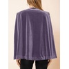image:imageCicy Bell Womens Velvet Cape Blazer Split Long Sleeve Open Front JacketPurple