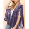 image:imageCicy Bell Womens Velvet Cape Blazer Split Long Sleeve Open Front JacketPurple