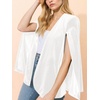 image:imageCicy Bell Womens Velvet Cape Blazer Split Long Sleeve Open Front JacketWhite